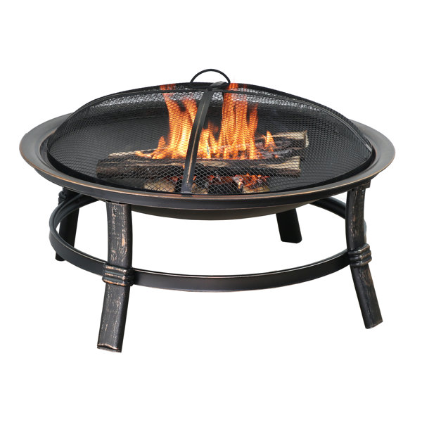Endless Summer 18.1'' H x 29.3'' W Steel Wood Burning Outdoor Fire Pit
